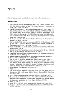 Works by Herbert Butterfield, Unless Otherwise Stated