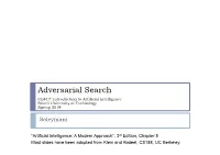 Adversarial Search (Game)