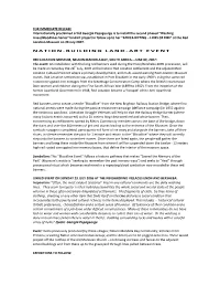 FOR IMMEDIATE RELEASE Internationally Proclaimed Artist
