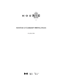 Inventory of Community Meeting Spaces