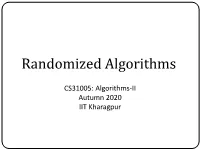 Randomized Algorithms