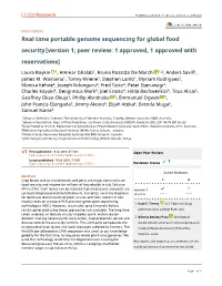 Real Time Portable Genome Sequencing for Global Food Security [Version 1; Peer Review: 1 Approved, 1 Approved with Reservations]