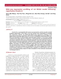 RNA-Seq Expression Profiling of Rat MCAO Model Following Reperfusion Orexin-A