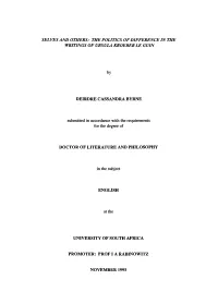 The Politics of Difference in the Writings of Ursula Kroeber Le Guin