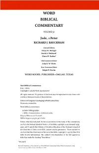 Word Biblical Commentary