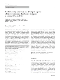 Aire) Gene: a Comparative Analysis