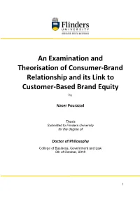 An Examination and Theorisation of Consumer-Brand Relationship and Its Link to Customer-Based Brand Equity By