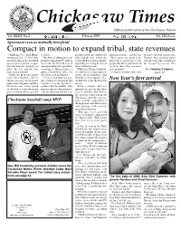 Compact in Motion to Expand Tribal, State Revenues State Tribal, Expand to Motion in Compact