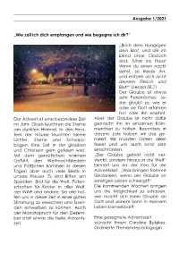 Der Advent Ist Eine Besondere Zeit Im Jahr. Oben Leuch