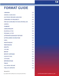 Format Guide