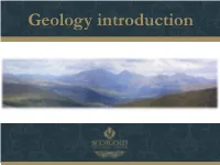 Geology Introduction Introduction