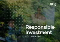 Hg ESG Report 2020/21 Contents Introduction
