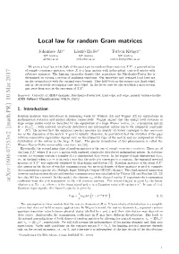 Local Law for Random Gram Matrices