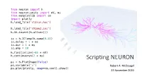 Neuron2020day3a.Pdf • a Script Is a File with Computer-Readable Instructions for Performing a Task