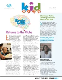 Returns to the Clubs Volunteers with the Cadets, Power Hour Program, and Is a Coat Check Ach Summer, an Estimated Life
