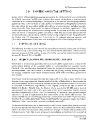 3.0 Environmental Setting Physical Setting