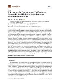 A Review on the Production and Purification of Biomass-Derived