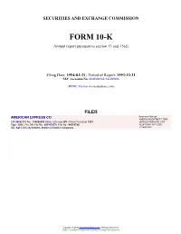 AMERICAN EXPRESS CO (Form: 10-K, Filing Date: 03/31/1994)