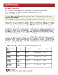 Antiseptic Agents Clark C