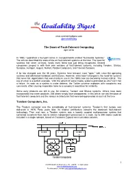 Availability Digest