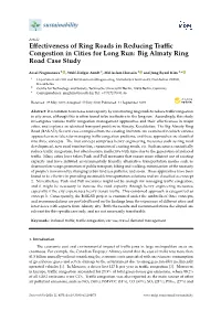 Effectiveness of Ring Roads in Reducing Traffic Congestion
