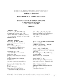 Evidence-Based Practice Special Interest Group Section on Research