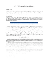 Lab 7: Floating-Point Addition 0.0