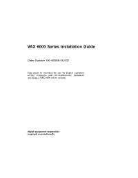 VAX 6000 Series Installation Guide