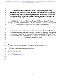 Degradation of Recalcitrant Polyurethane and Xenobiotic
