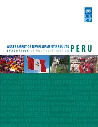 Evaluation of UNDP Contribution to Peru