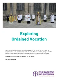 Exploring Ordained Vocation
