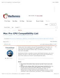 Mac Pro CPU Compatibility List | Macrumors Forums 6/13/17, 9:05 AM