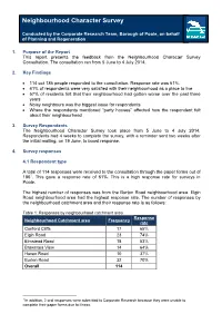 Neighbourhood Character Survey