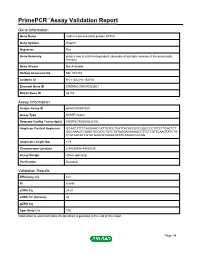 Primepcr™Assay Validation Report