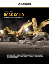 Rock Solid Performance WHY Caterpillar?