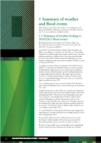 Summary of Weather and Flood Events