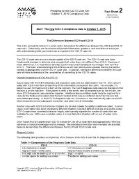 The Differences Between ICD-9 and ICD-10