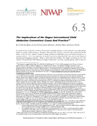 The Implications of the Hague International Child Abduction Convention: Cases and Practice12