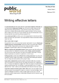 Writing Effective Letters