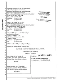 19STCV20E05 21 Guardian, Steve Altes, Individually and on Behalf of All Others Similarly Situated