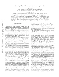 Almost Perfect State Transfer in Quantum Spin Chains
