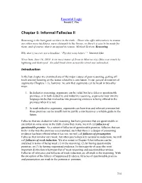 Chapter 5: Informal Fallacies II
