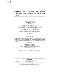 Commerce, Justice, Science, and Related Agencies Appropriations for Fiscal Year 2010