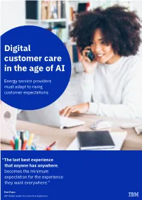 Digital Customer Care in the Age of AI