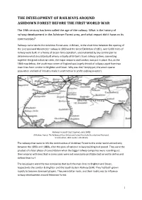 The Development of Railways Around Ashdown Forest Before the First World War