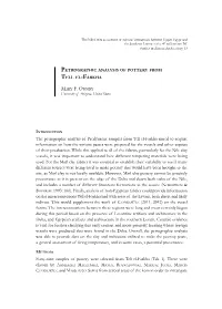 The Petrographic Analysis of Predynastic Samples from Tell El-Farkha Aimed to Acquire Information on How the Various Pastes Were