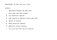 TOMB RAIDER – E3 Demo Level Doc