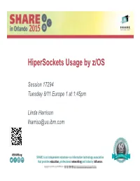 Hipersockets Usage by Z/OS