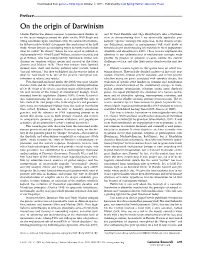 On the Origin of Darwinism