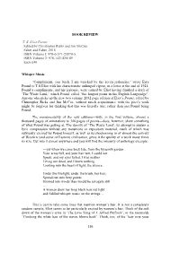 BOOK REVIEW TS Eliot:Poems Edited by Christopher Ricks and Jim